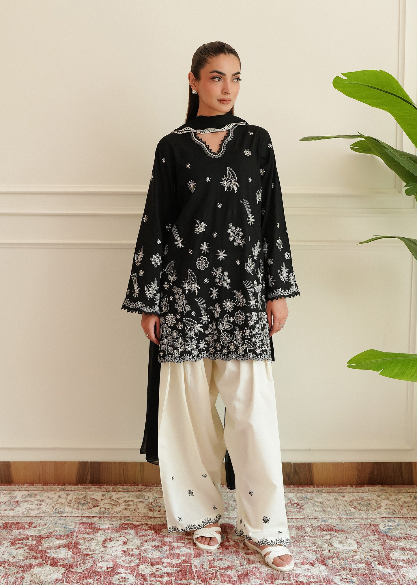 Starry Night Embroidered Lawn