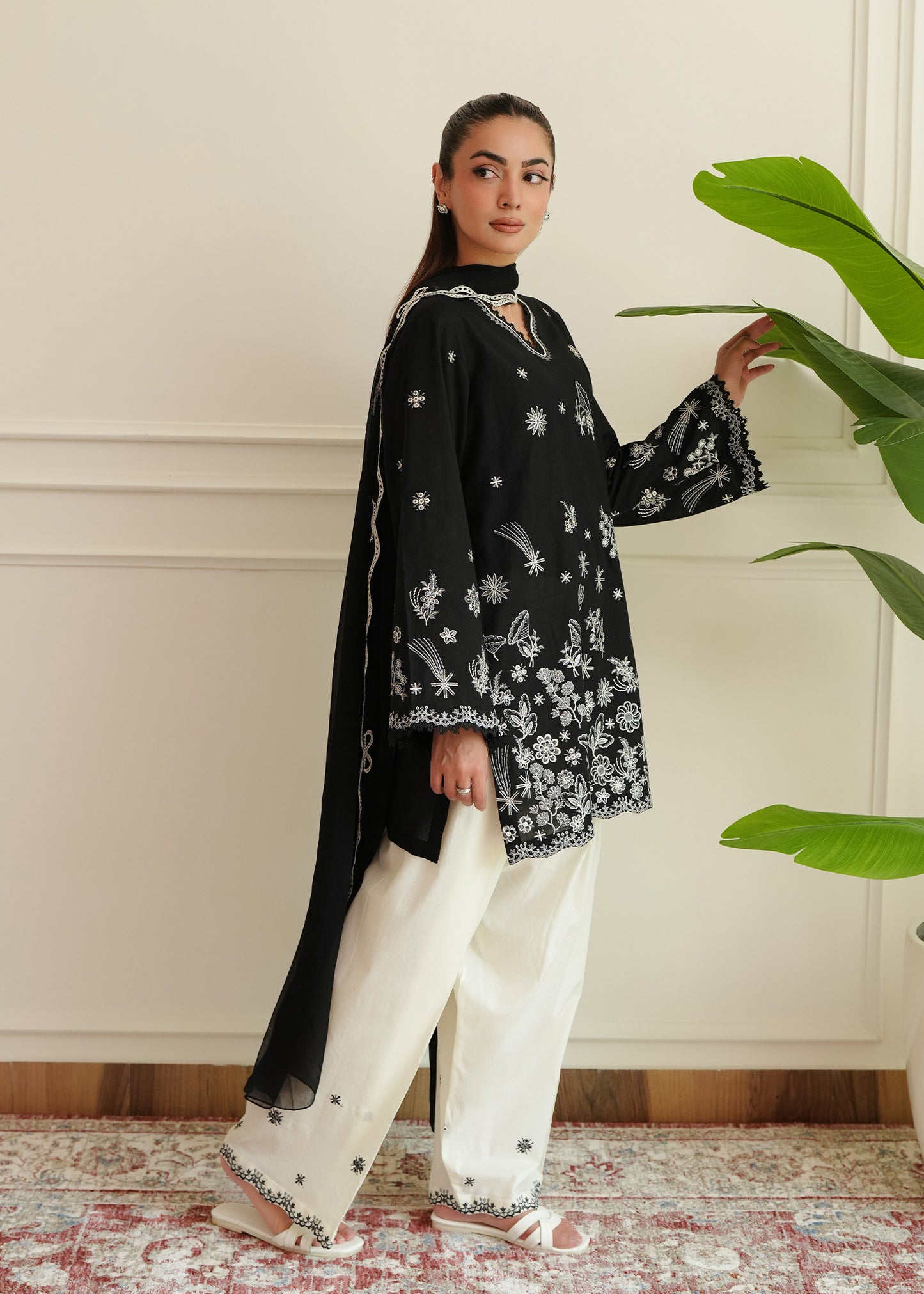 Starry Night Embroidered Lawn