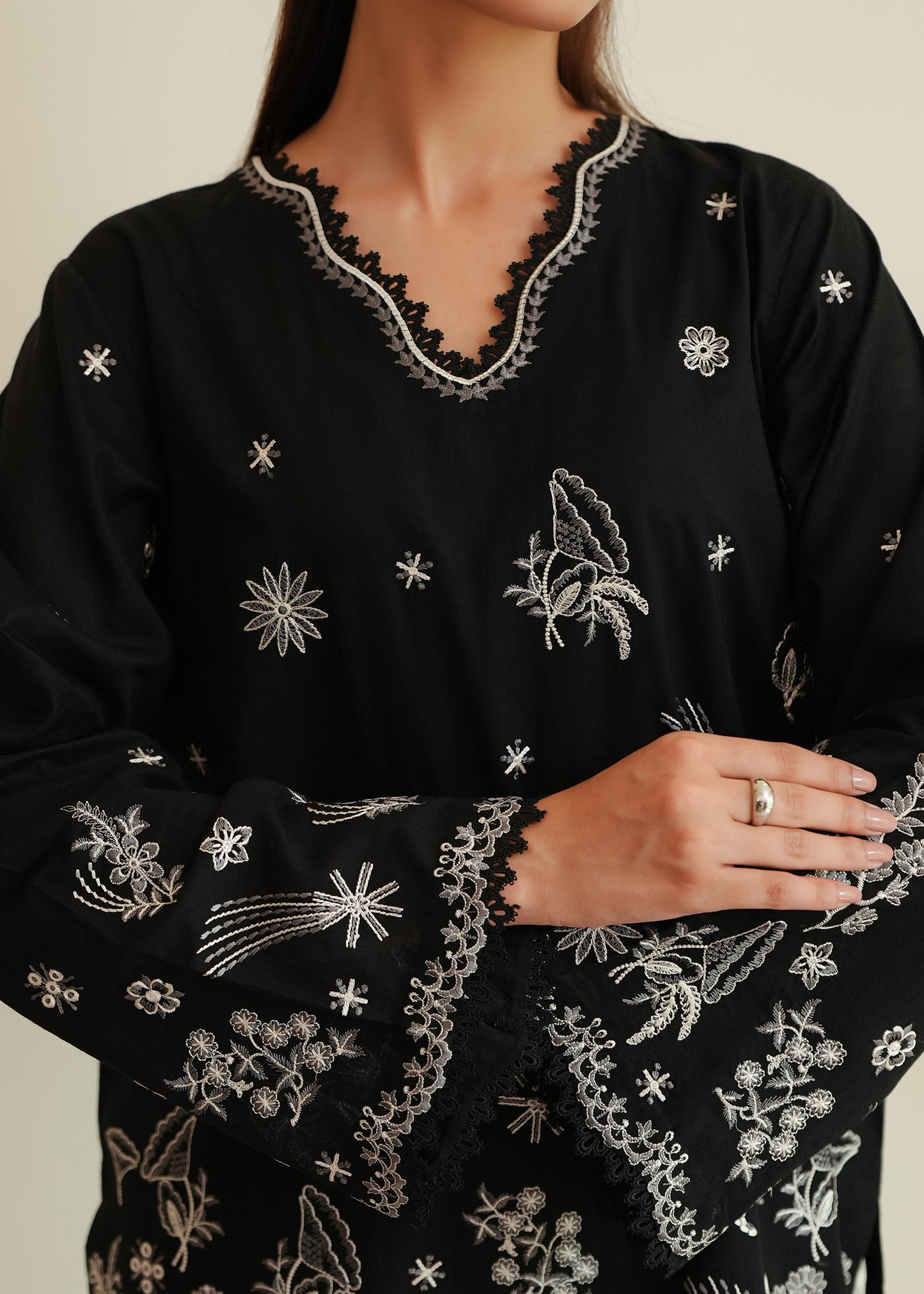 Starry Night Embroidered Lawn