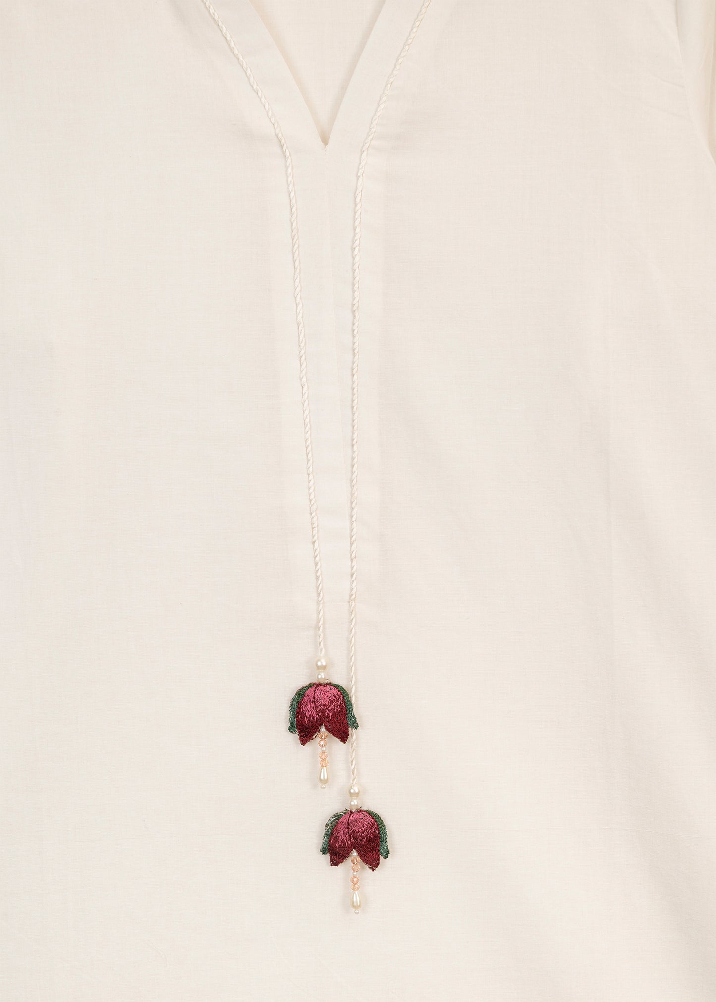 Cherry Red Printed Suit (2 pc)