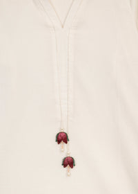 Cherry Red Printed Suit (2 pc)