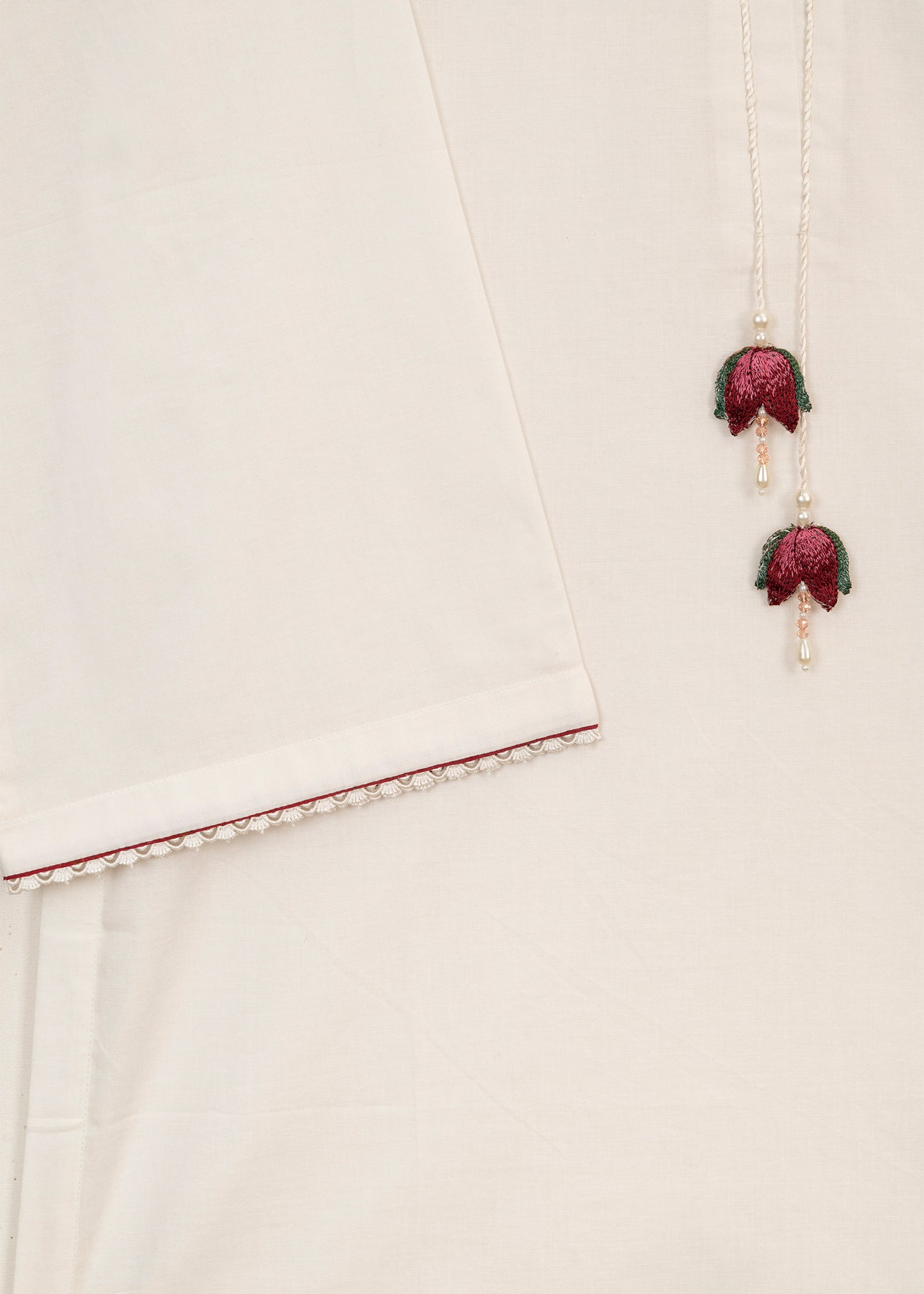 Cherry Red Printed Suit (2 pc)