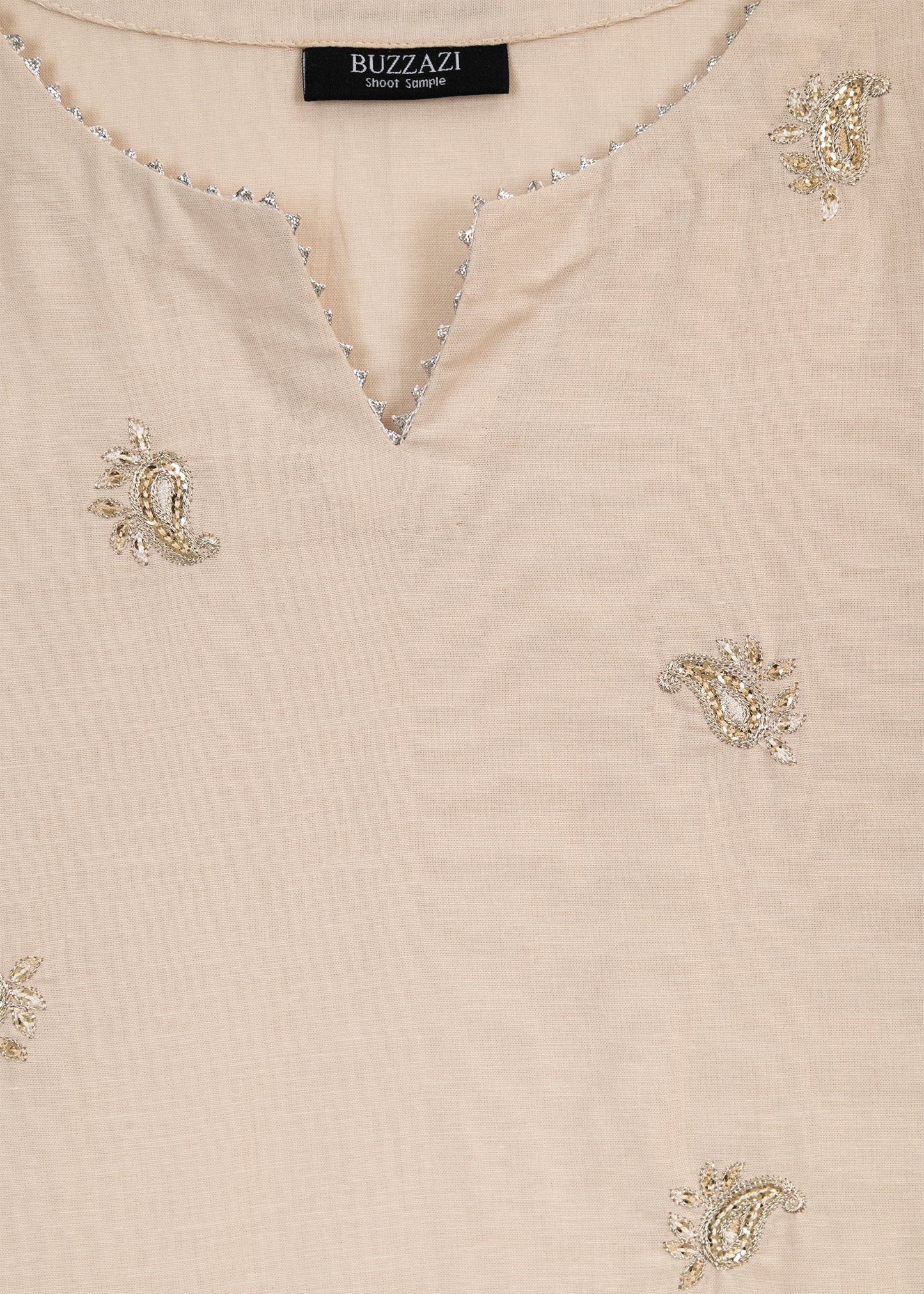 Beige Embroidered Sharara Suit (2 pc)