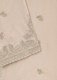 Beige Embroidered Sharara Suit (2 pc)