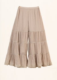 Beige Embroidered Sharara Suit (2 pc)
