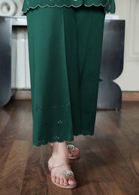 Forest Green Embroidered Lawn Co-ord Set