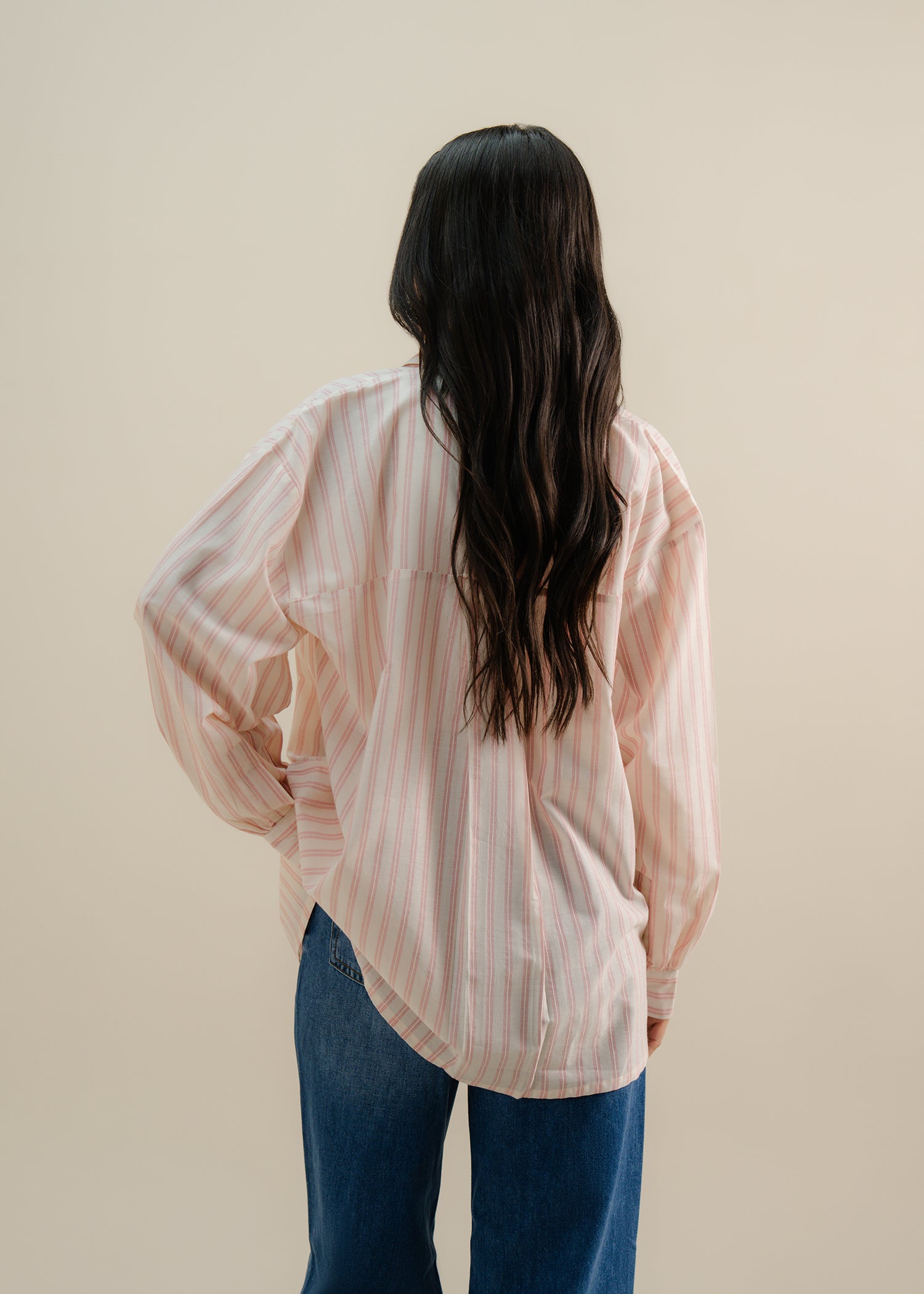 cropped button front shirt