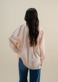 Pink Striped Button Up