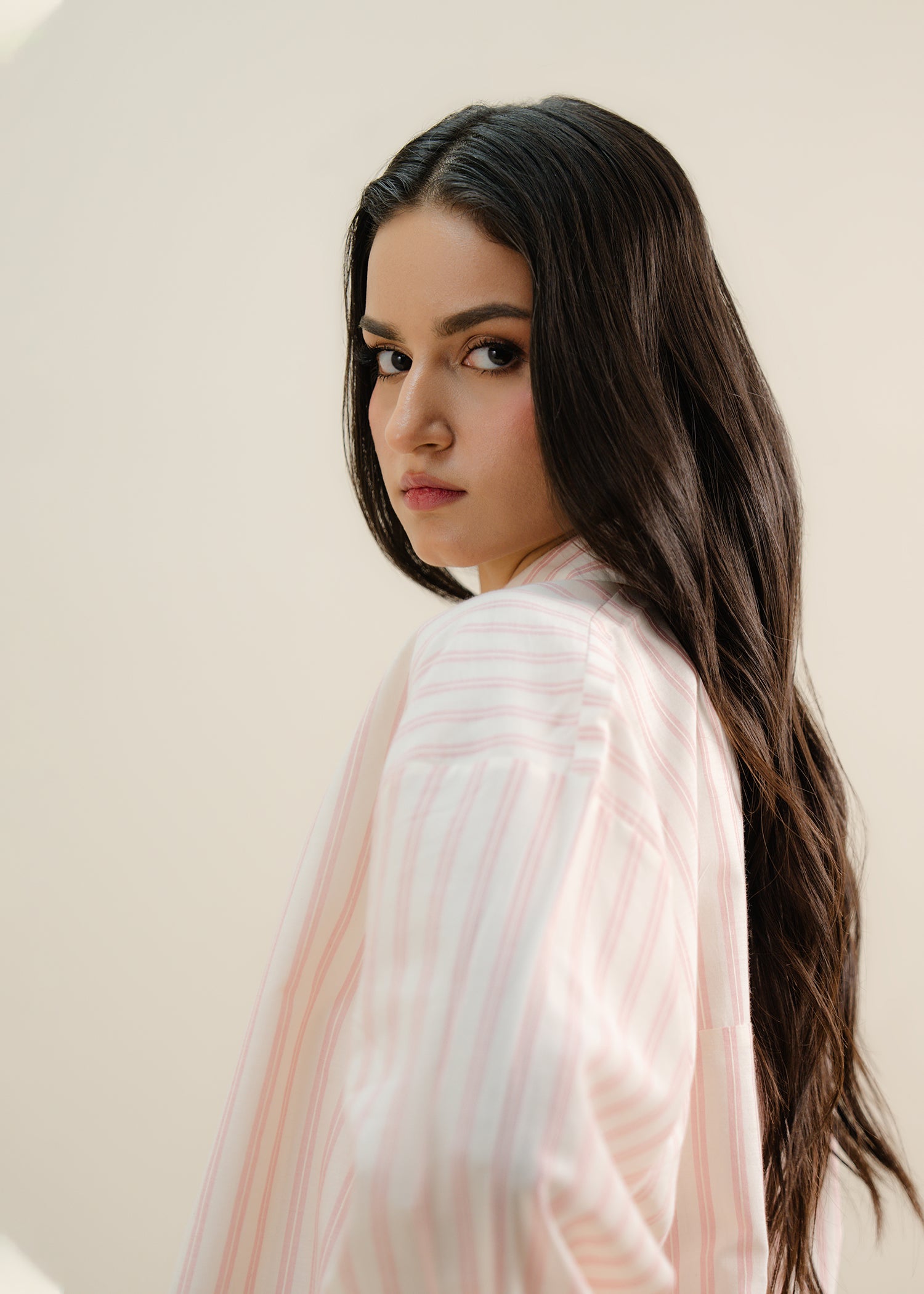 cropped button front shirt