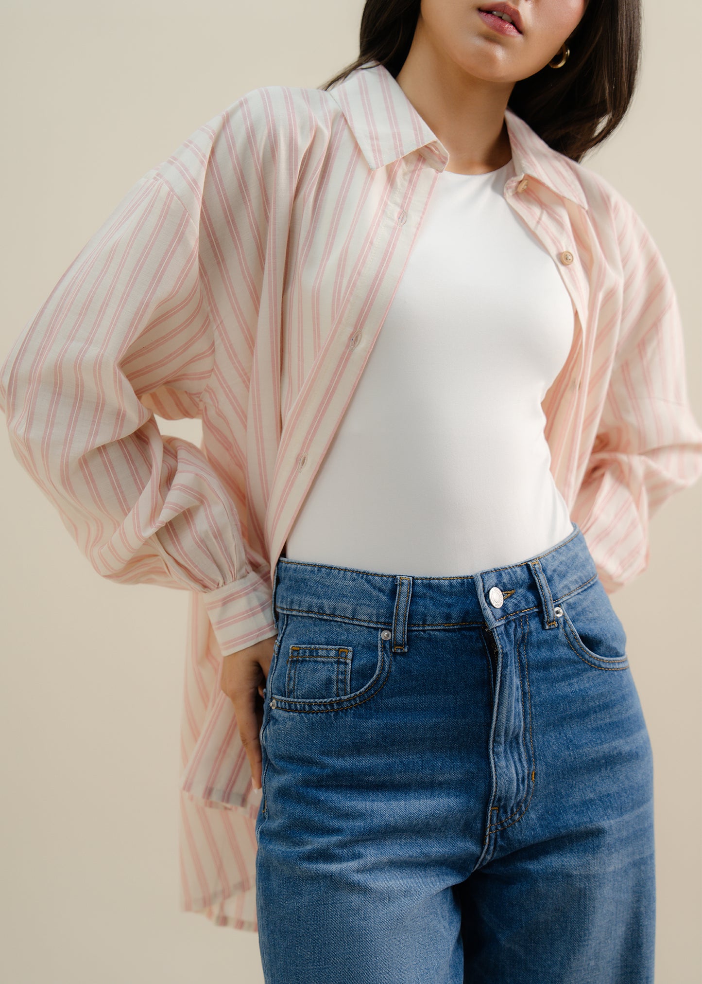 cropped shirt with buttons