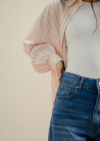Pink Striped Button Up