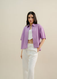Purple Cropped Shirt