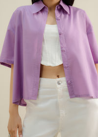 Purple Cropped Shirt