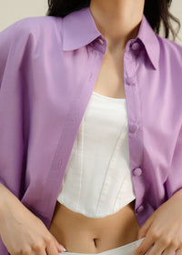 Purple Cropped Shirt