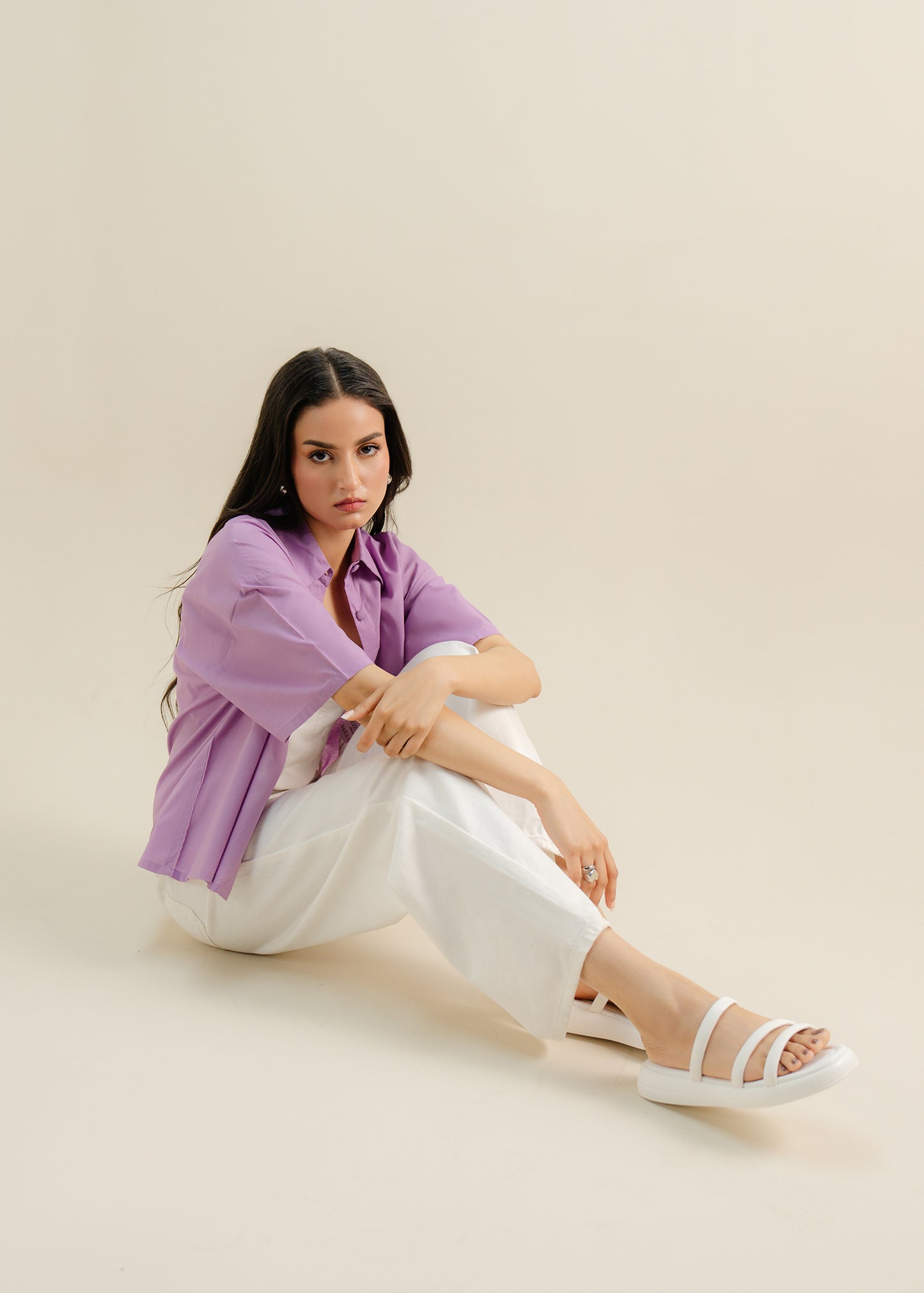cropped shirt with buttons