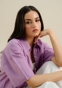 Purple Cropped Shirt