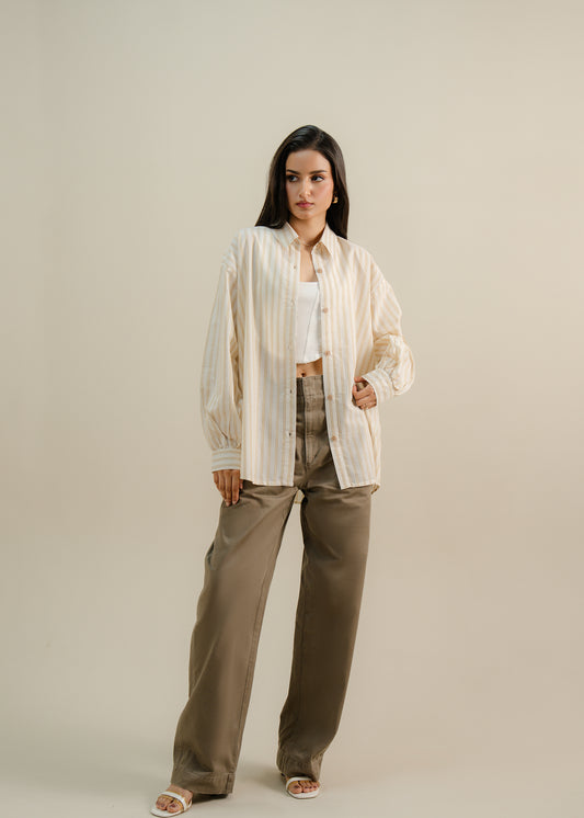cropped button up shirt