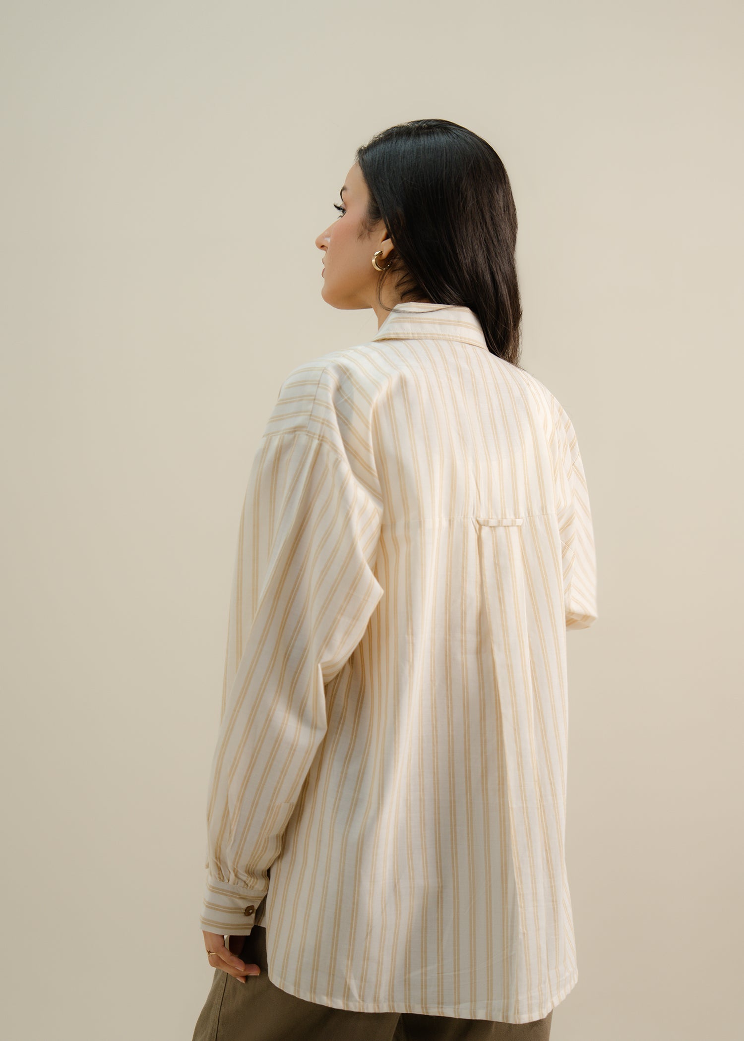 cropped button up