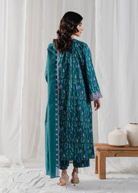 Teal Printed Suit