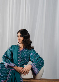 Teal Printed Suit