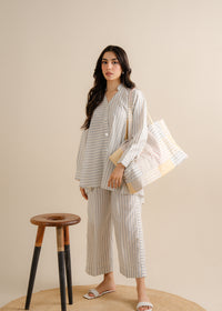 Aqua Blue Striped Co-Ord