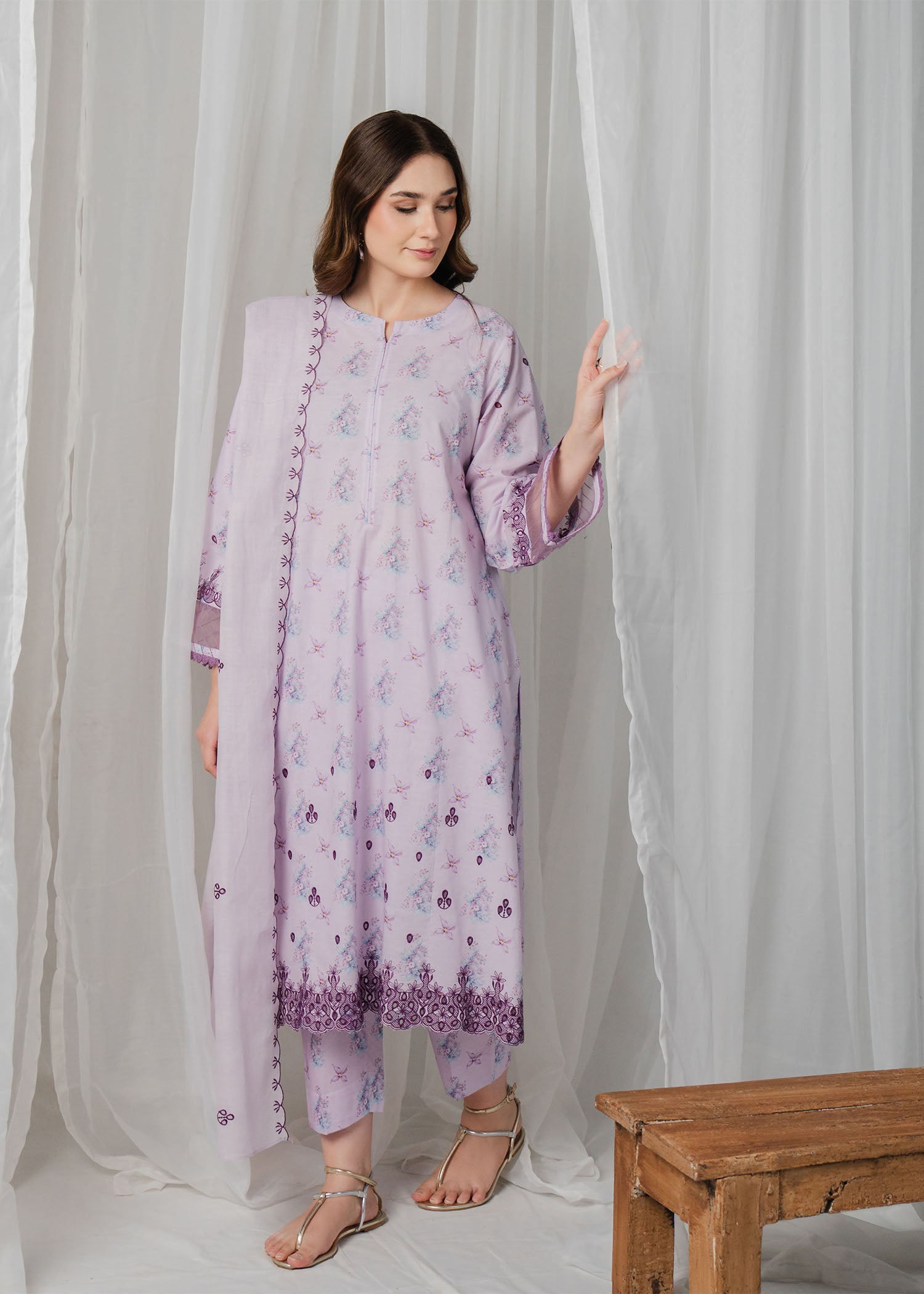 Lilac Wisteria Printed Suit