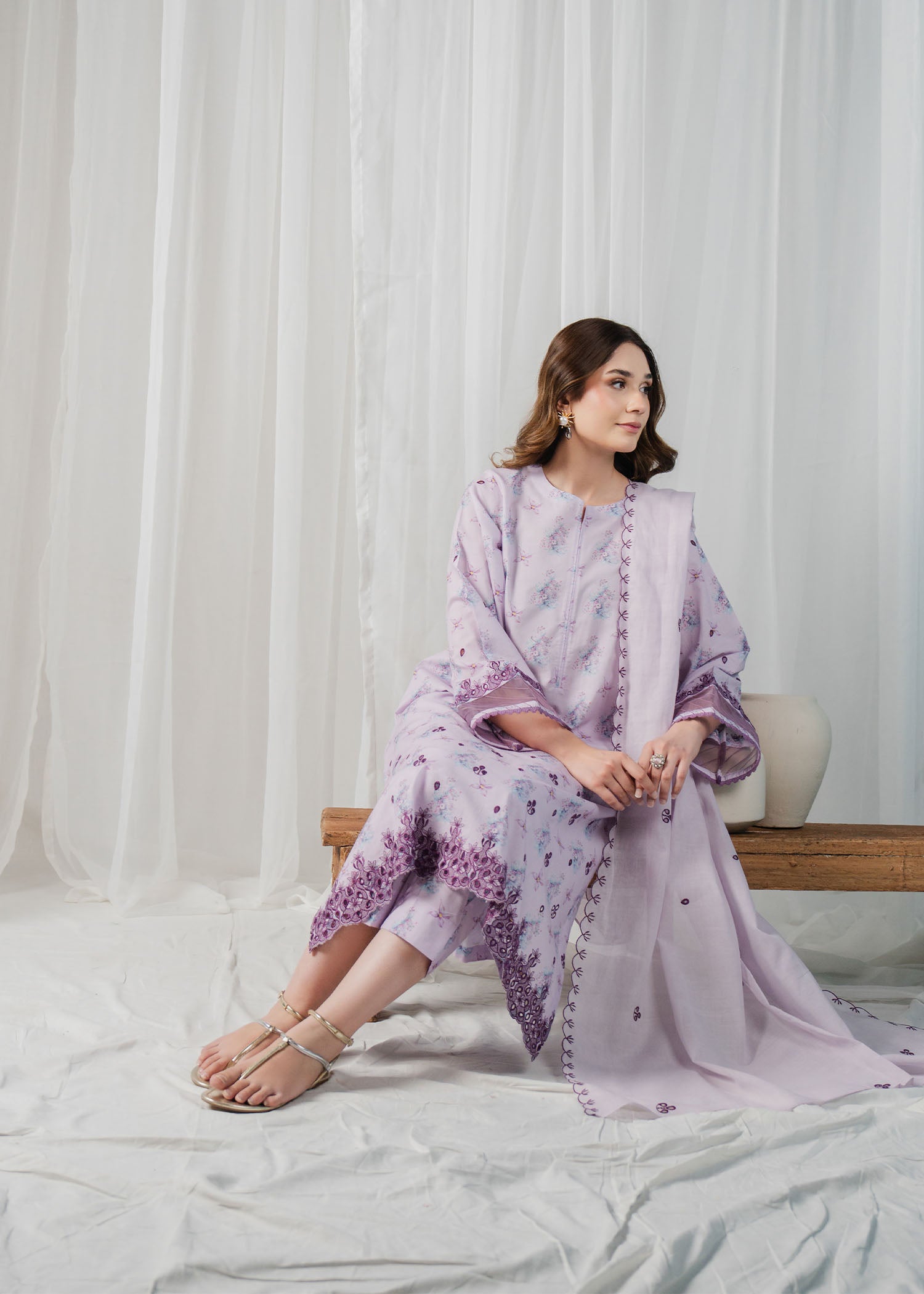 Lilac Wisteria Printed Suit