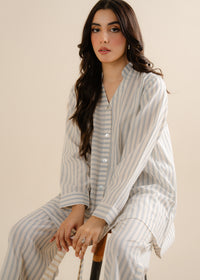 Aqua Blue Striped Co-Ord