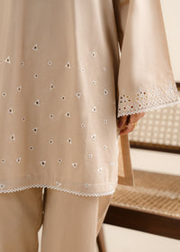 Khaki Embroidered Suit