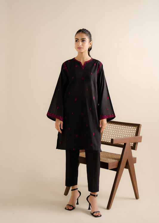 cropped button front shirt