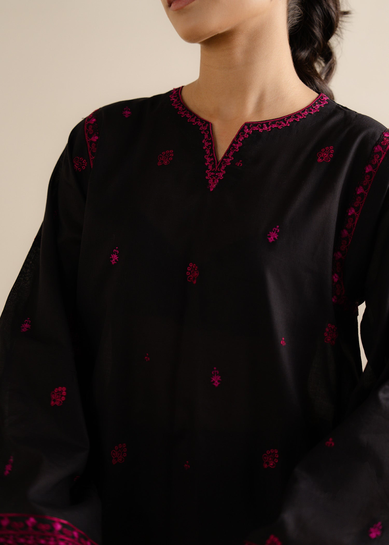 cropped button front shirt