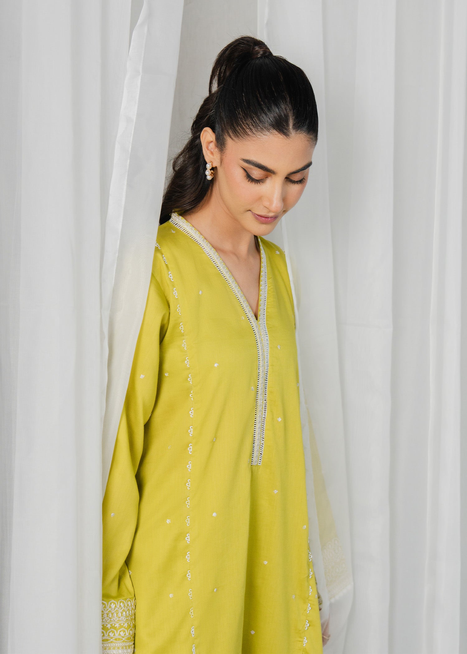 Embroidered Lime Green Suit