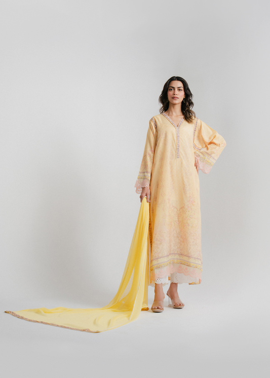 Pastel Yellow 2 Piece Suit