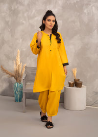 Lemon Zest Solid Lawn Suit
