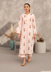 Biege Printed Lawn Suit