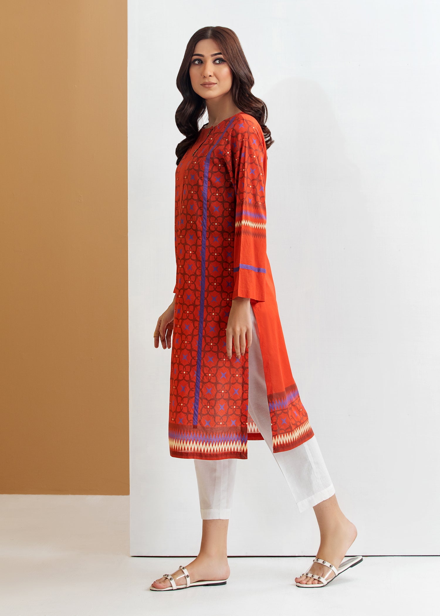 Light Red Printed Shirt