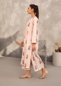 Biege Printed Lawn Suit
