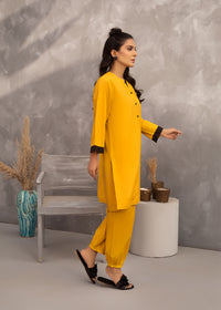 Lemon Zest Solid Lawn Suit