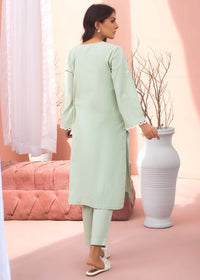 Light Pistacio Embroidered Lawn Suit