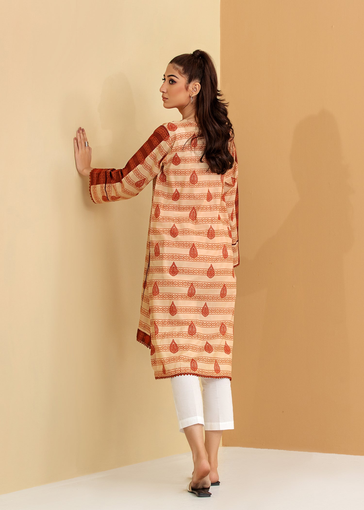 Beige Printed Shirt