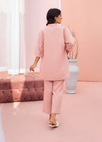 Tea Pink Solid Co-Ord Set