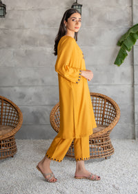 Mustard Embroidered Suit