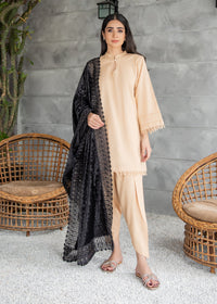 Black Velvet Shawl with Sparking Detail